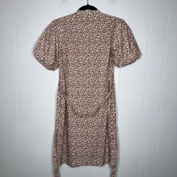 Boden Women’s Short Sleeve Shirt Dress Floral Puff Sleeve Size 4R - Picture 2 of 6